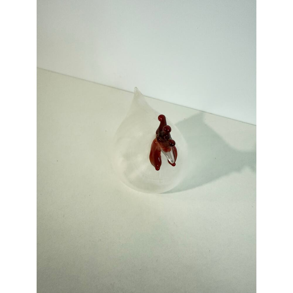 Rene Burri Blown Glass Rooster Figurine 3.5” Vintage Switzerland Mundgeblasen - Picture 5 of 6